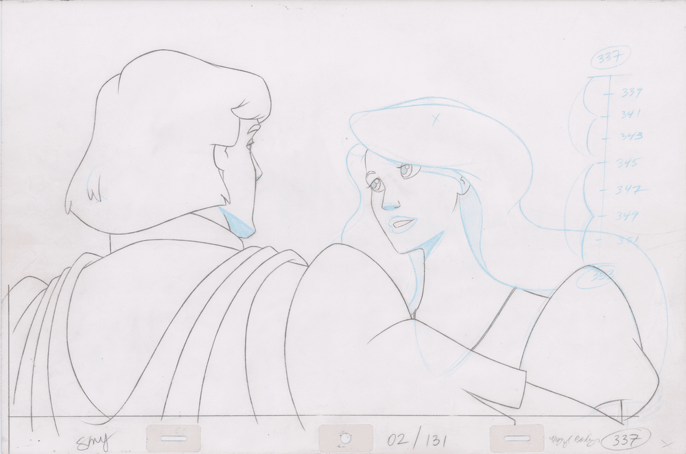 Pencil Art Derek & Odette Kiss (Sequence 2-131)