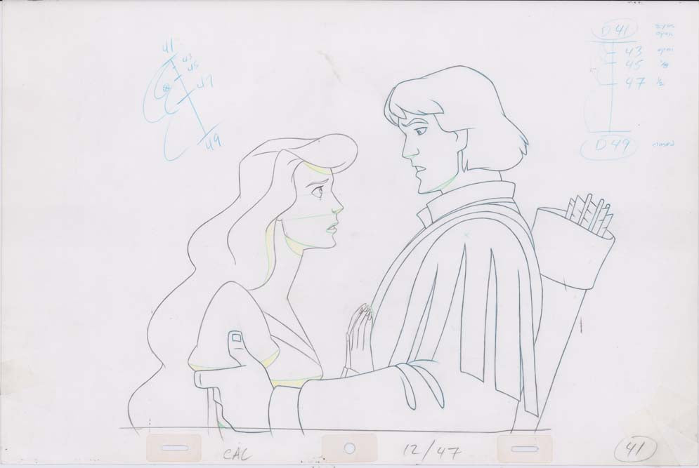 Pencil Art Derek and Odette (Sequence 12-47)