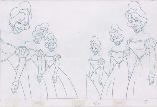 Pencil Art Derek and Princesses (Sequence 18-30)