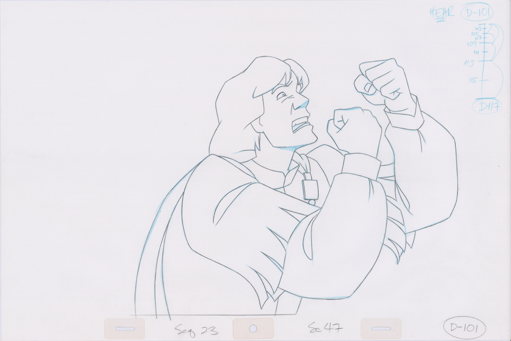 Swan Princess Hand-Drawn Pencil Art Cel
