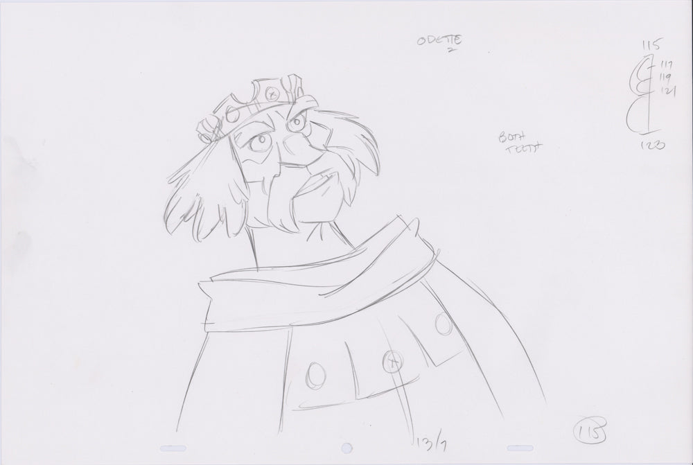 Swan Princess Hand-Drawn Pencil Art Cel