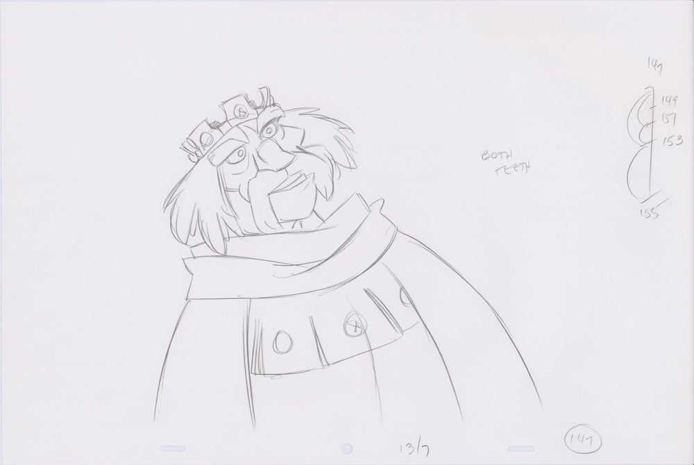 Swan Princess Hand-Drawn Pencil Art Cel