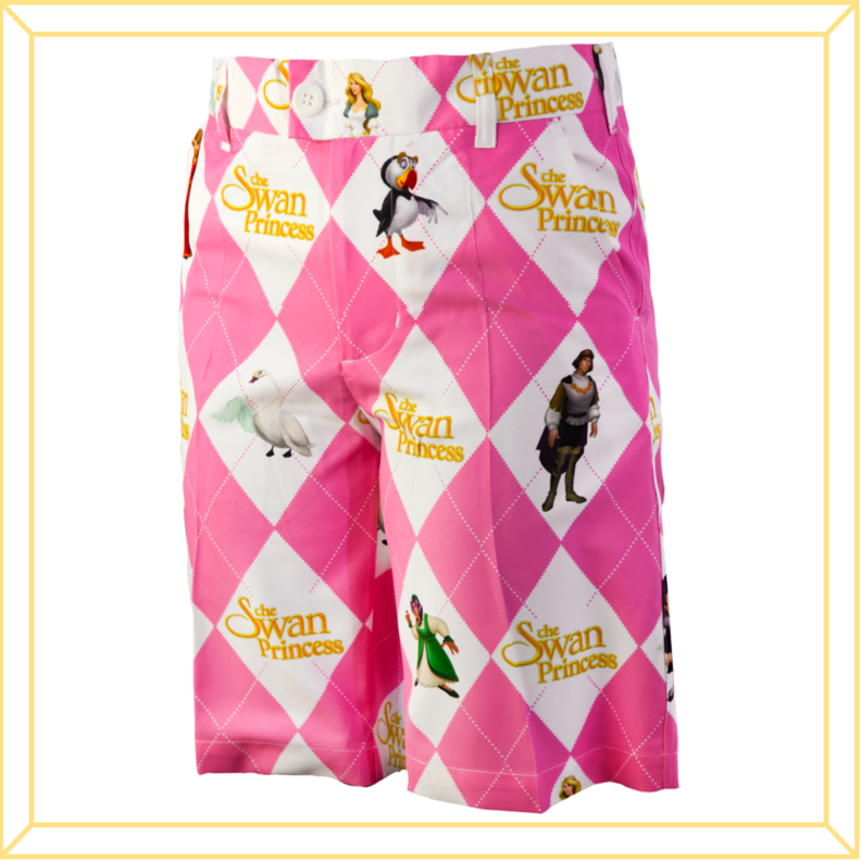 Men's Pink Argyle Shorts