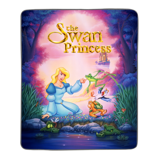 Swan Princess Pink Movie Poster Fleece Blanket