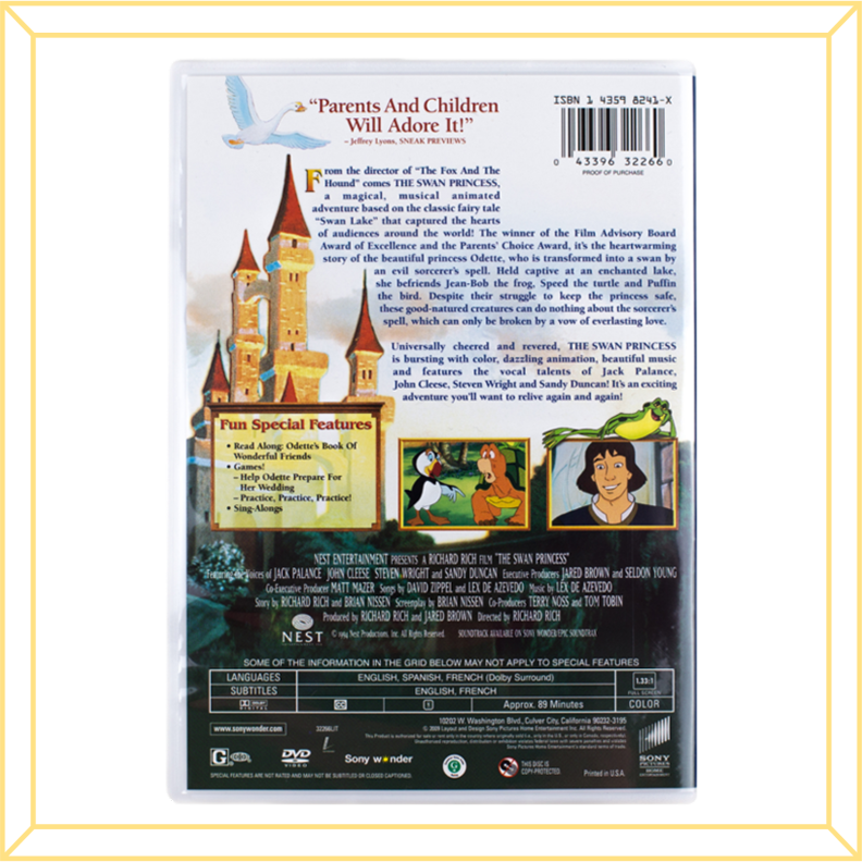 The Swan Princess DVD