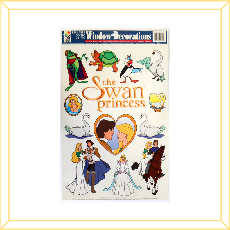 Vintage Swan Princess Window Decals