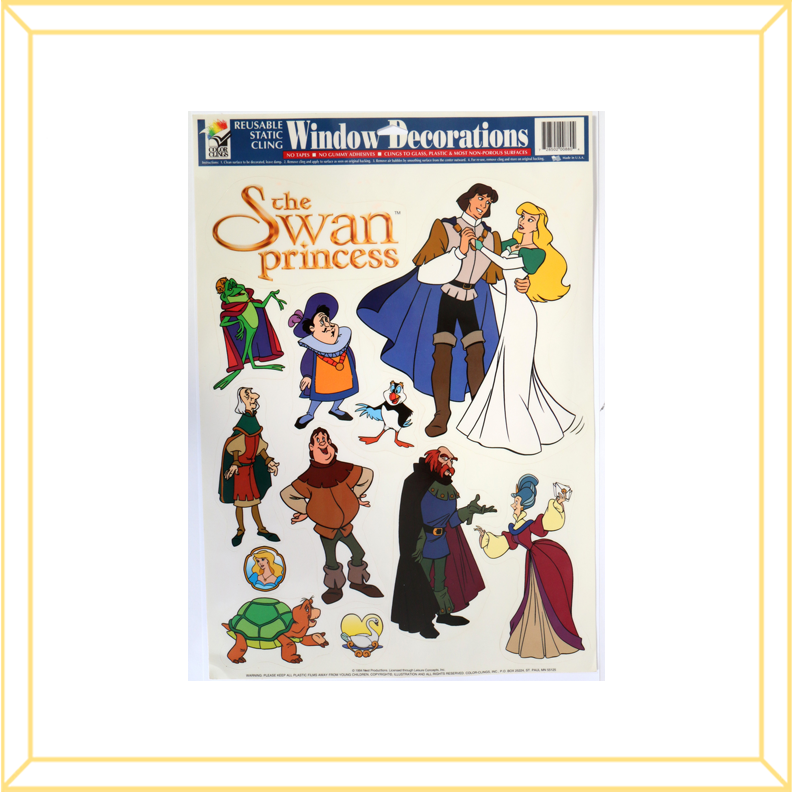 Vintage Swan Princess Window Decals
