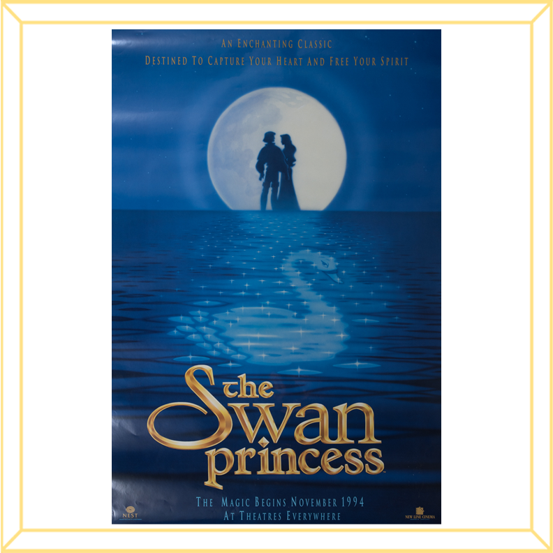 Vintage Swan Princess Lake Poster