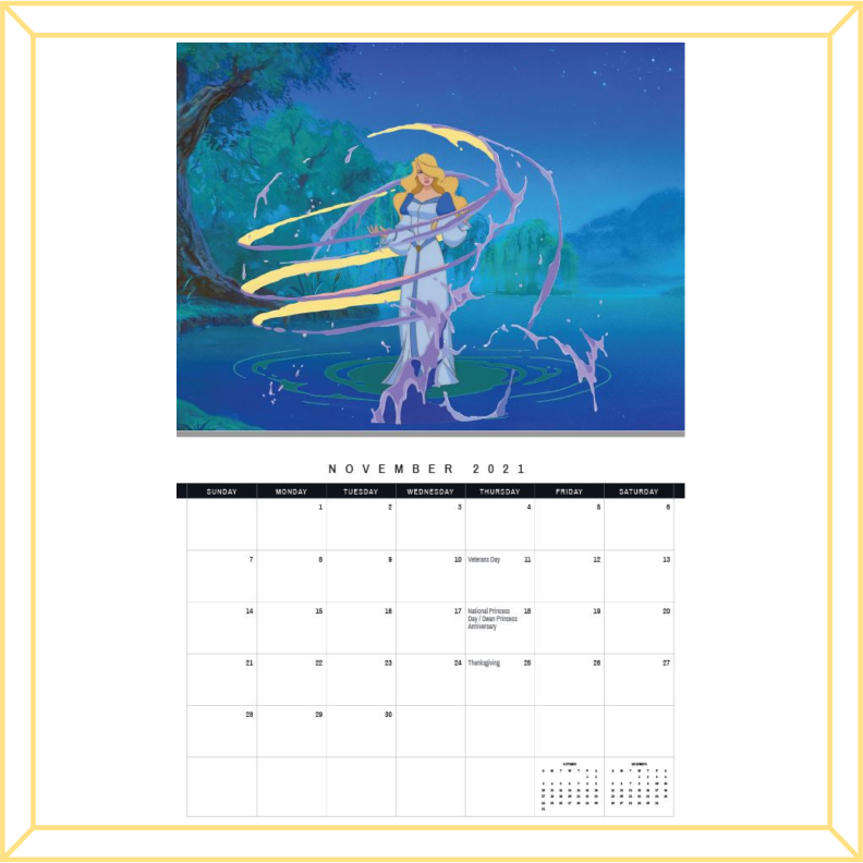 2021 Swan Princess Calendar