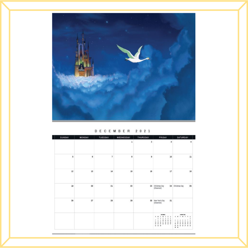 2021 Swan Princess Calendar