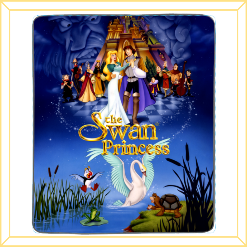 Swan Princess Movie Poster Pixel Fleece Blanket