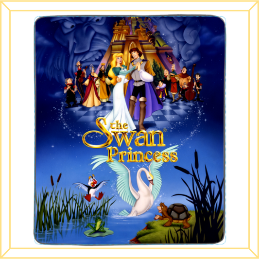 Swan Princess Movie Poster Pixel Fleece Blanket