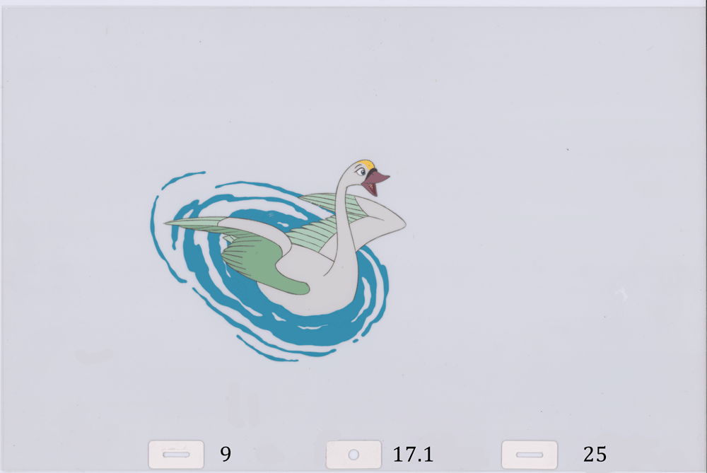 Swan Princess Celluloid Original Hand-Painted Animated Art Cel