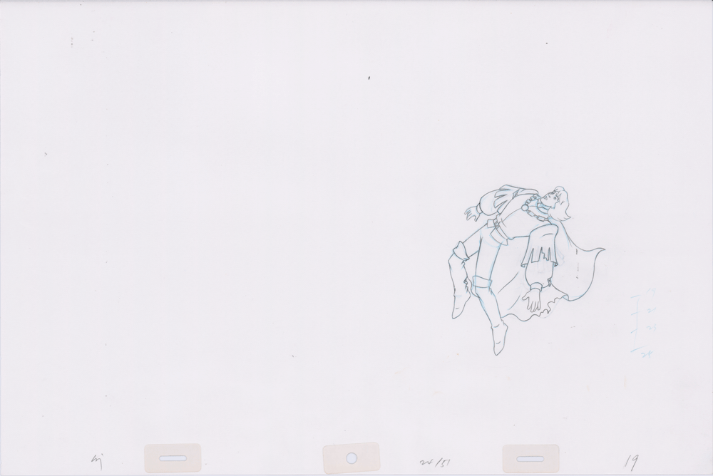 Swan Princess Hand-Drawn Pencil Art Cel