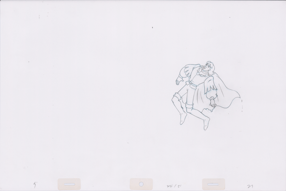 Swan Princess Hand-Drawn Pencil Art Cel