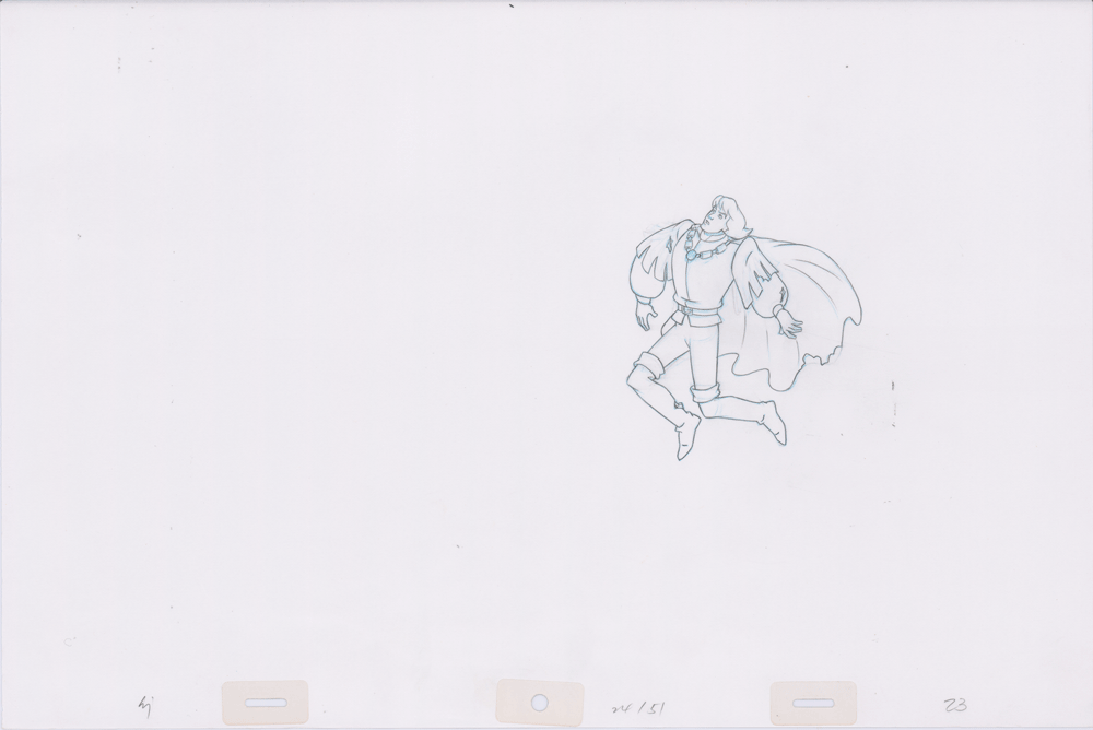 Swan Princess Hand-Drawn Pencil Art Cel