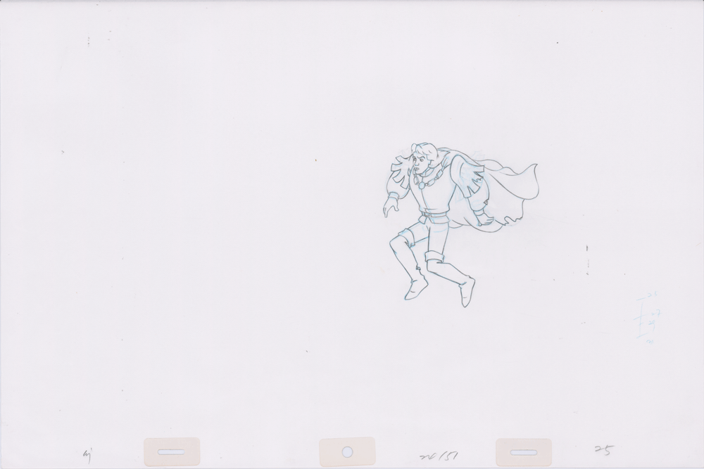 Swan Princess Hand-Drawn Pencil Art Cel