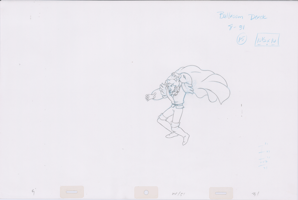 Swan Princess Hand-Drawn Pencil Art Cel