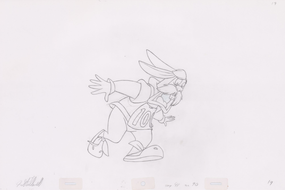 Pencil Art White Rabbit (Sequence 4-90)