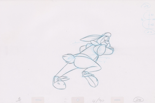 Pencil Art White Rabbit (Sequence 4-90)