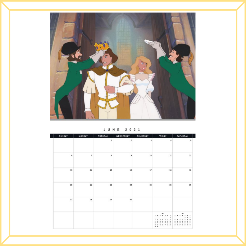 2021 Swan Princess Calendar