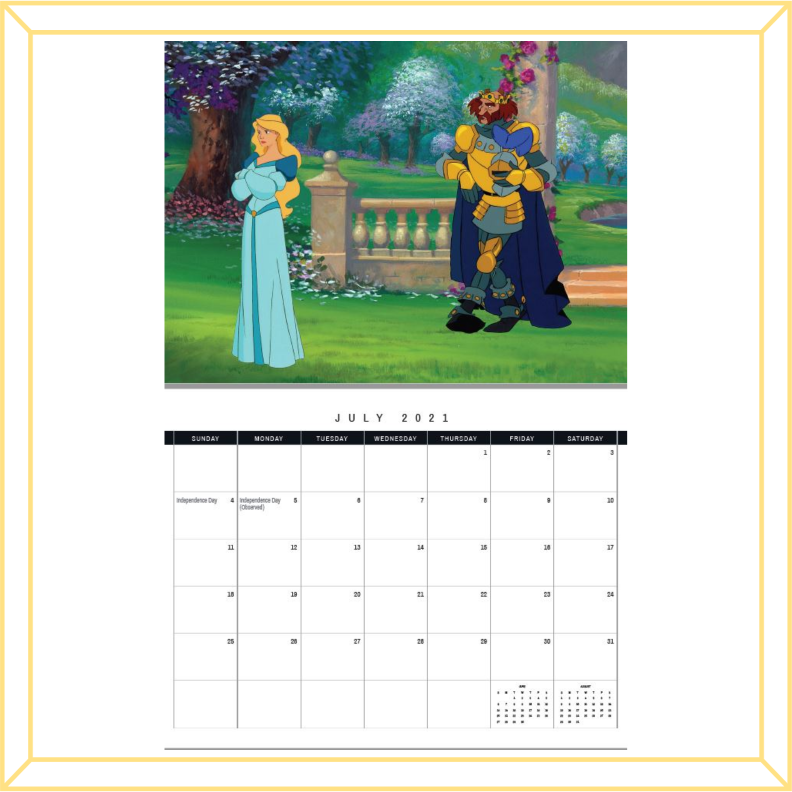 2021 Swan Princess Calendar