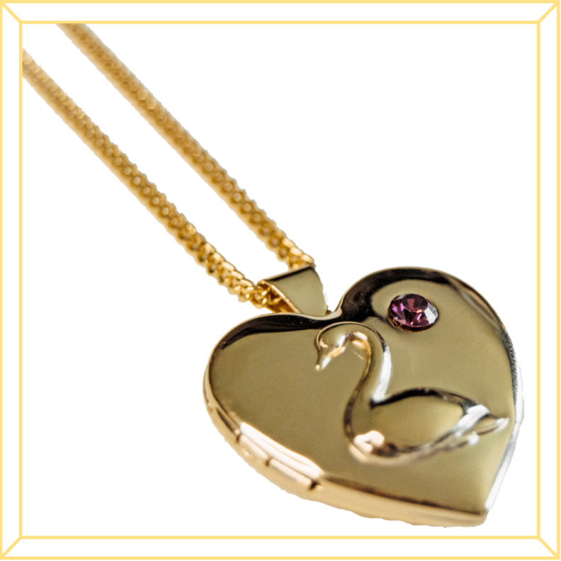 Gemstone Heart Locket