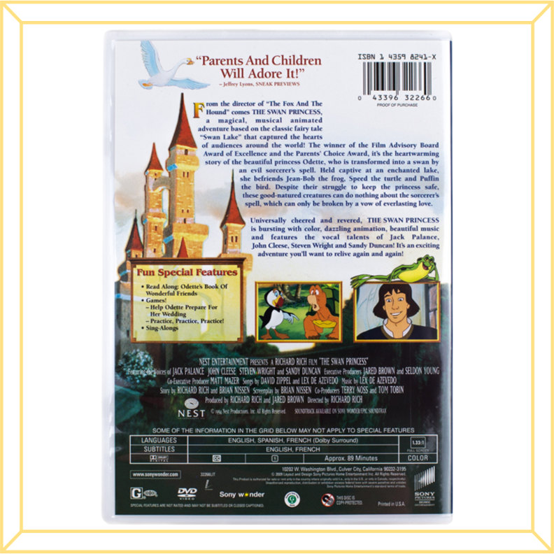 The Swan Princess DVD