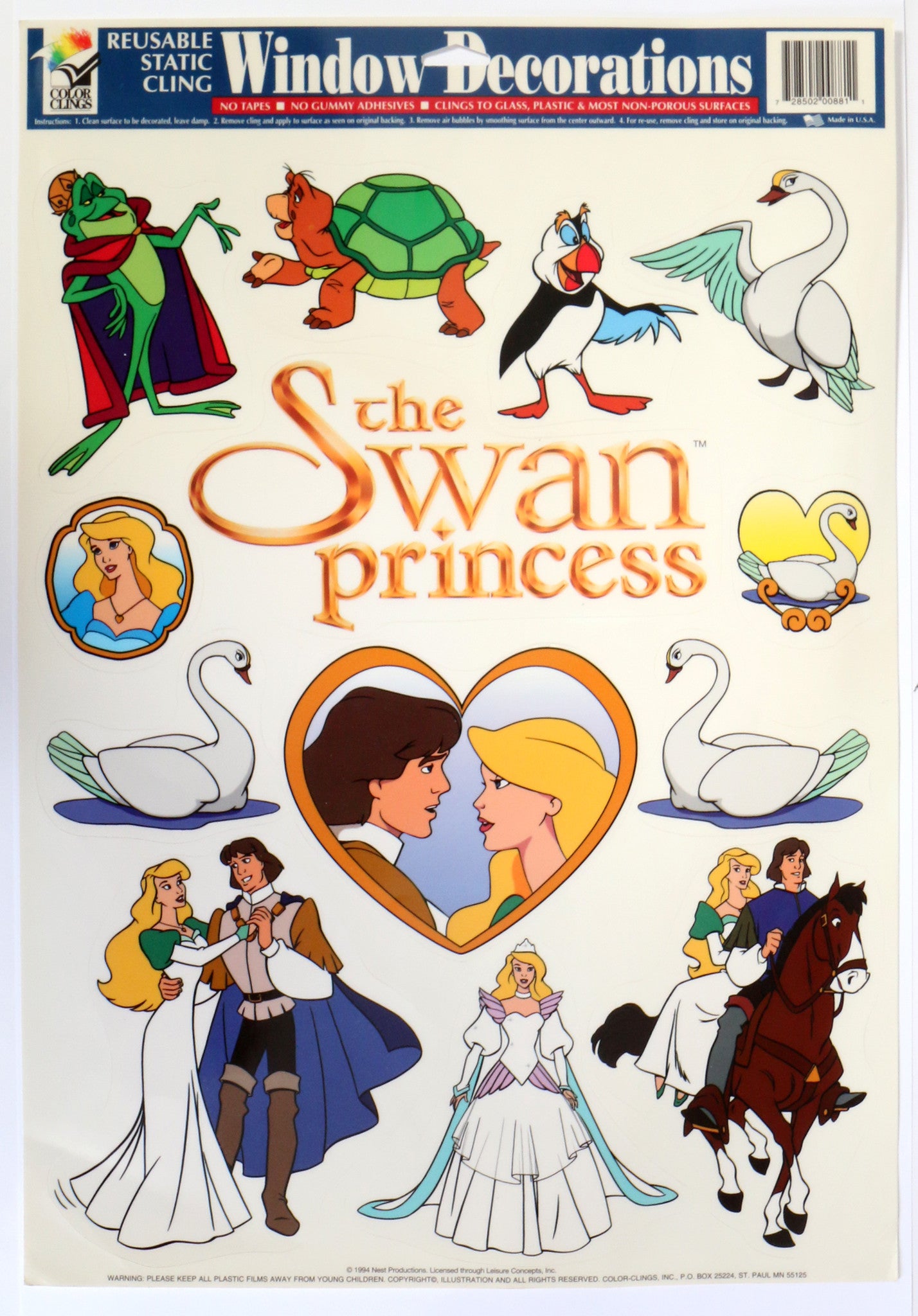 Vintage Swan Princess Window Decals
