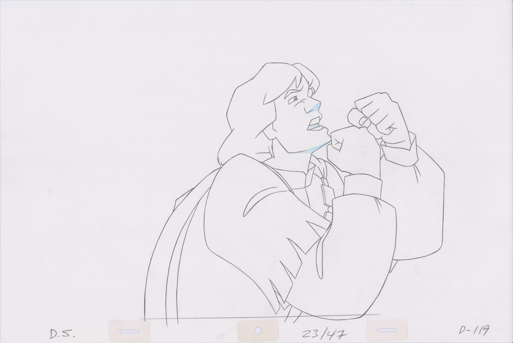Swan Princess Hand-Drawn Pencil Art Cel