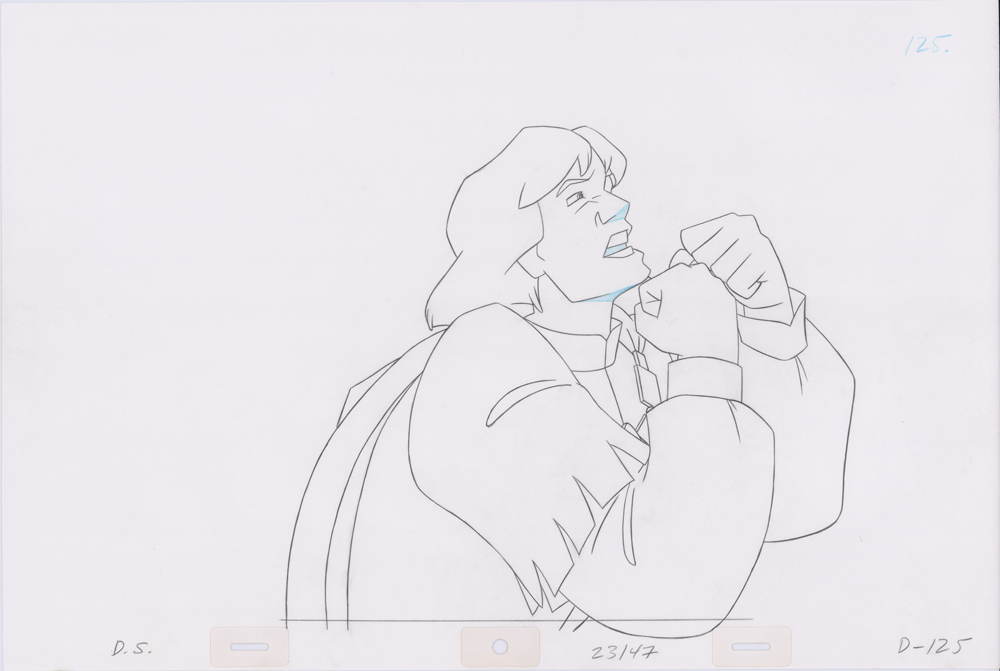 Swan Princess Hand-Drawn Pencil Art Cel