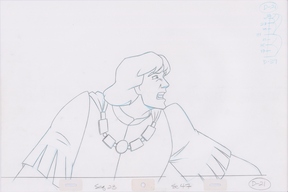 Swan Princess Hand-Drawn Pencil Art Cel