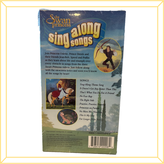 Vintage VHS of Sing-Along Songs from The Swan Princess