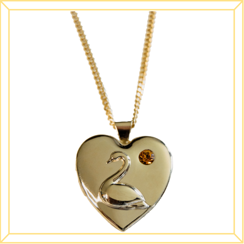 Gemstone Heart Locket