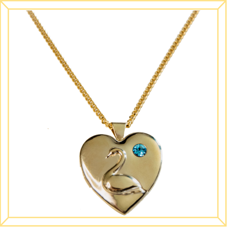 Gemstone Heart Locket