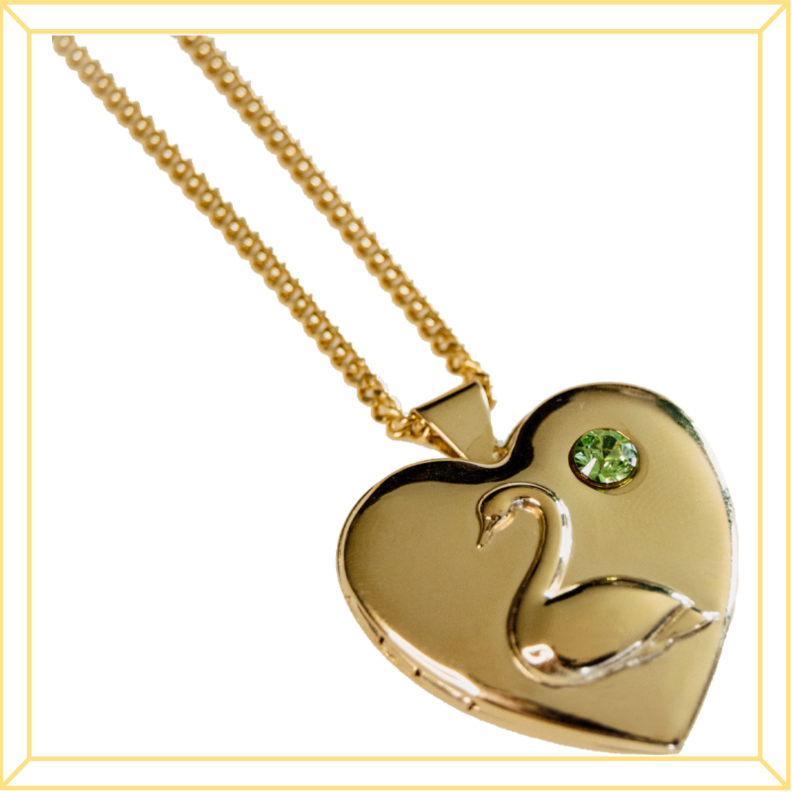 Gemstone Heart Locket