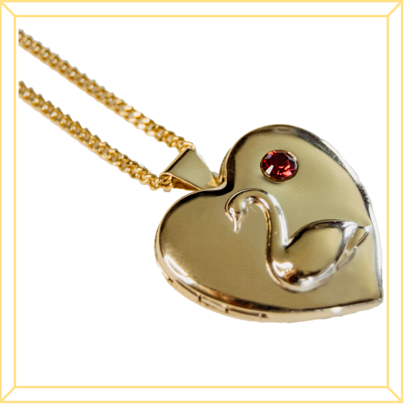 Gemstone Heart Locket